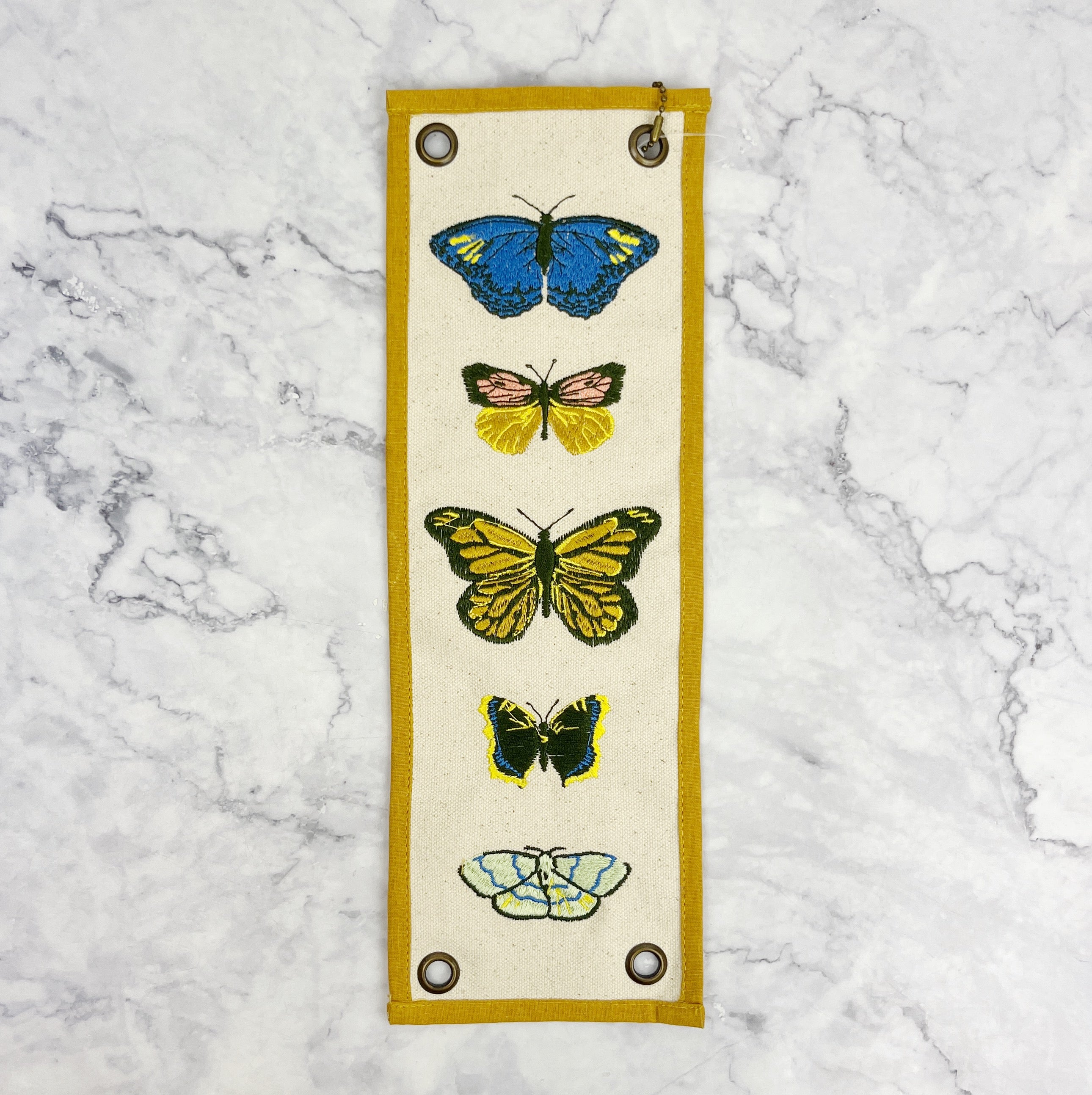 Flutter Friends Embroidered Canvas Banner