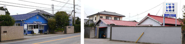 On the left: Sewing workshop and office, on the right: Indigo dye workshop