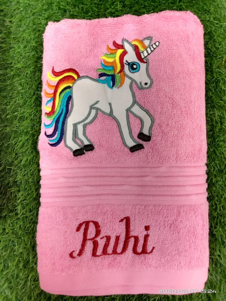 unicorn bath towel