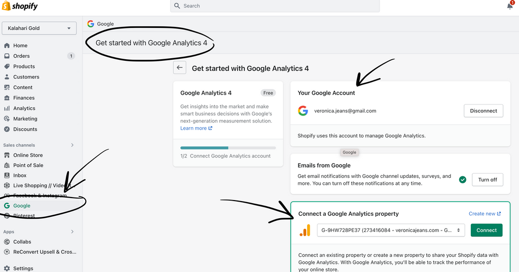 set up Google sales channel in Shopify - Veronica Jeans Shopify Queen & Bestselling Author of Shopify Made Easy book series