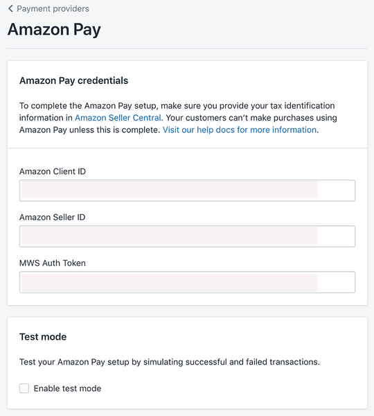 you need the API keys to add to Amazon Pay- Veronica Jeans Shopify Queen & Bestselling Author ' Shopify Made Easy'