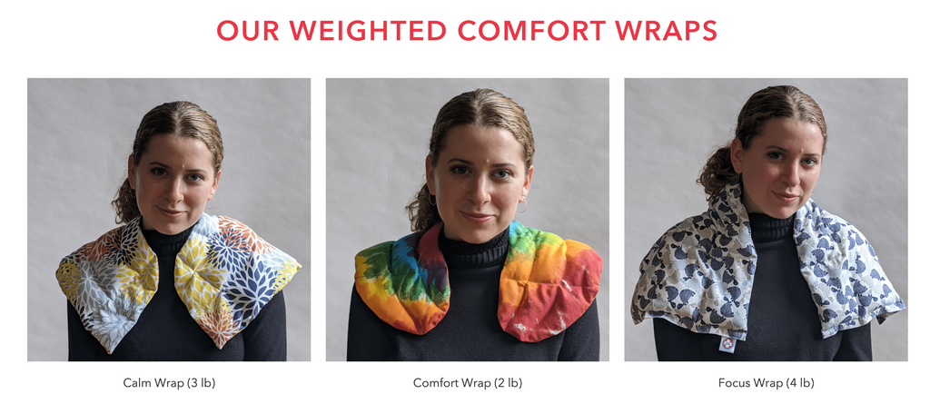 Weighted comfort wraps by Hug Patrol - Veronica Jeans Shopify Queen and bestselling author