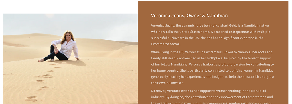 Kalahari Gold and Veronica Jeans - Brand story