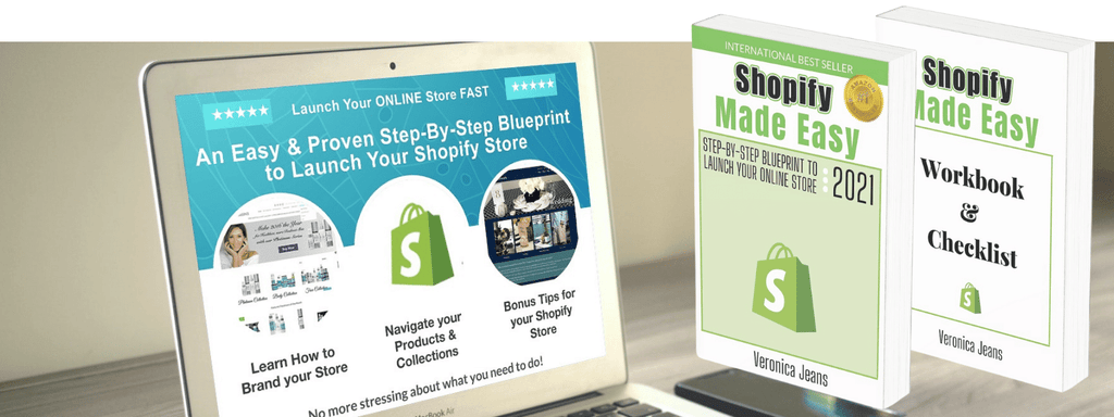 Plano integral paso a paso para lanzar su curso de Shopify Store con videos y soporte - Veronica Jeans Reina de Shopify y autora más vendida Shopify Made Easy