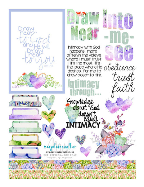 Draw Near Bible Journaling Printable – Twelve Stones Art Studio