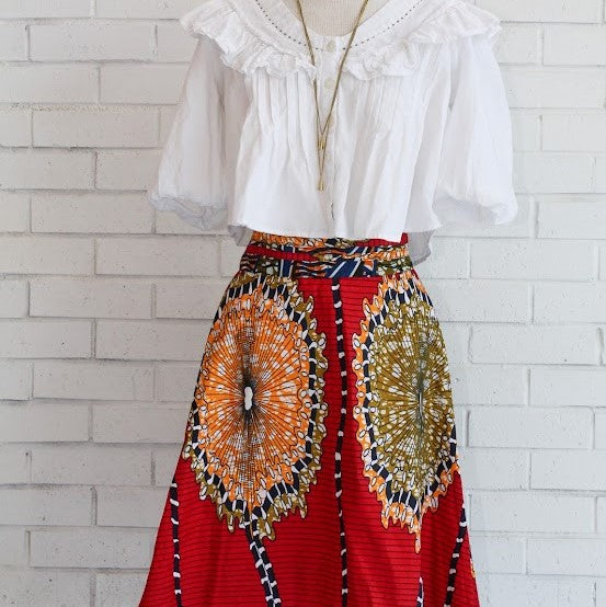 Passion Fruit Circle Skirt | Size 8