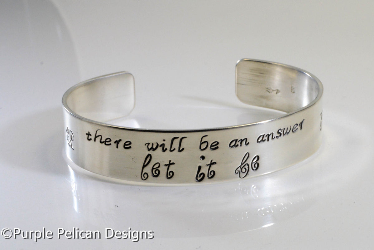 Beatles song lyric bracelet - There will be an answer let it be ...