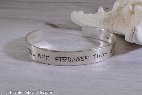 F---K CANCER bracelet - You are stronger than you know - Purple Pelican ...
