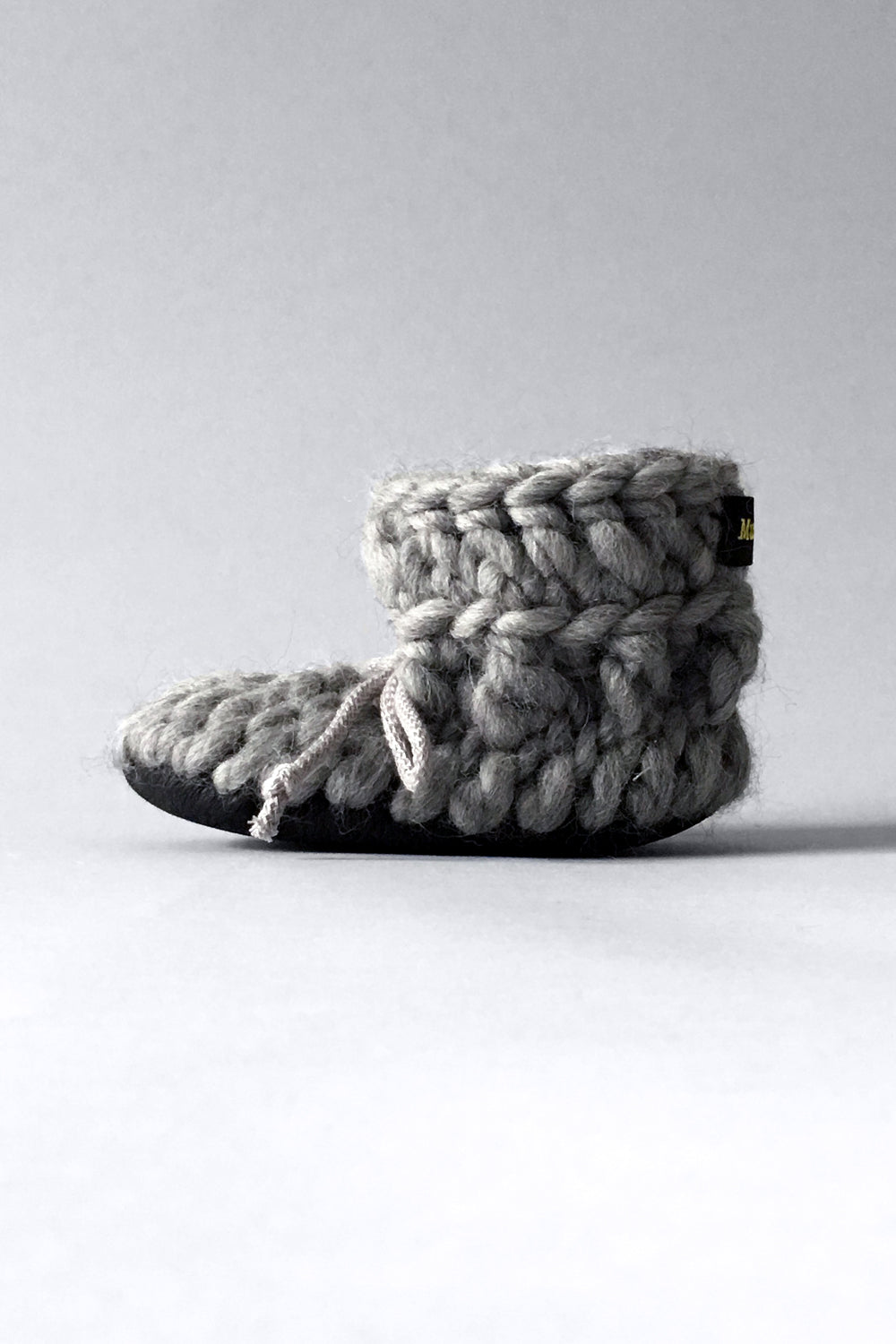 Muffle-Boot: Happy Feet, Pastel Merino Wool Slipper Boots with Leather Soles