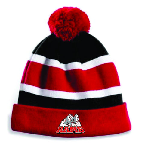 Rams Striped Pom Toque