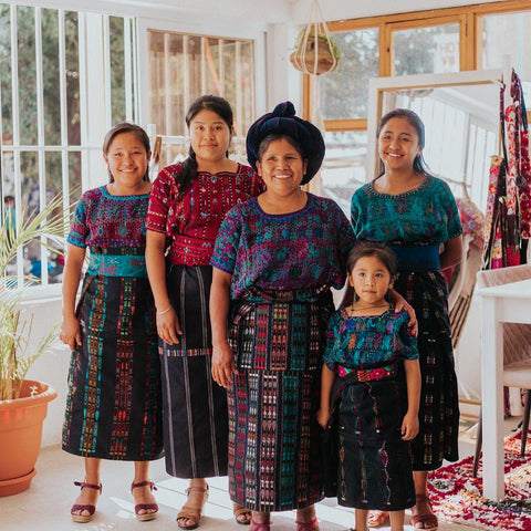 Mayan Family, mother and daughters Rural Guatemala