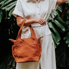 Hiptipico collection leather and textile mini handbags are ethically made by artisans