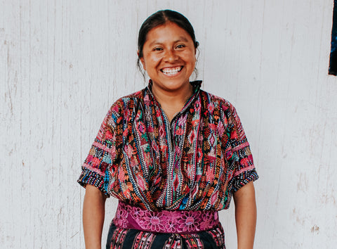 Maya Woman, Colorful Corte, Handwoven Faja, Handmade Huipil