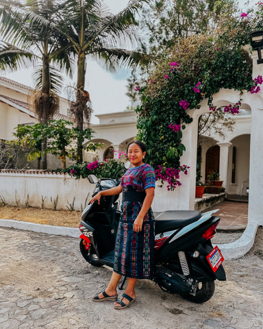 Indigenous young woman, Moto, scooter, Guatemala, female empowerment