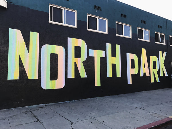 The North Park, California neighborhood mural wall