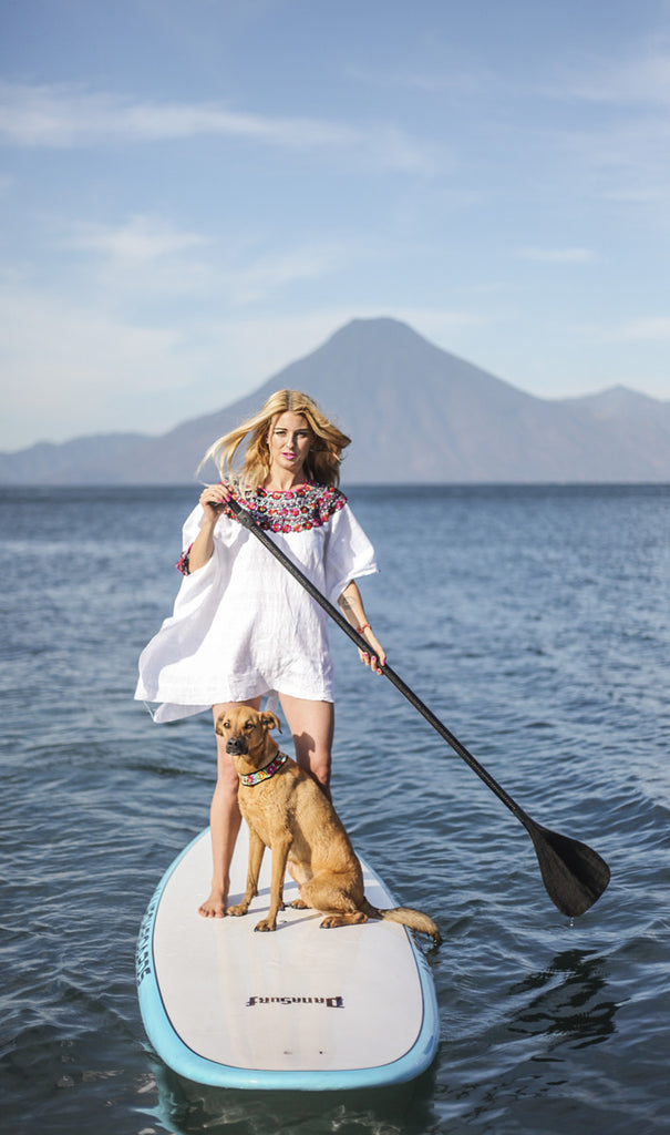 Alyssaya Hiptipico, Alyssa Hiptipico, Female Travel Blog, Female travel guatemala, stand up paddle board, lake atitlan travel, stand up paddle board lake atitlan, SUP Magazine, Adventure Blog, Hot Surfer, Female Surfer, Dog Surfing