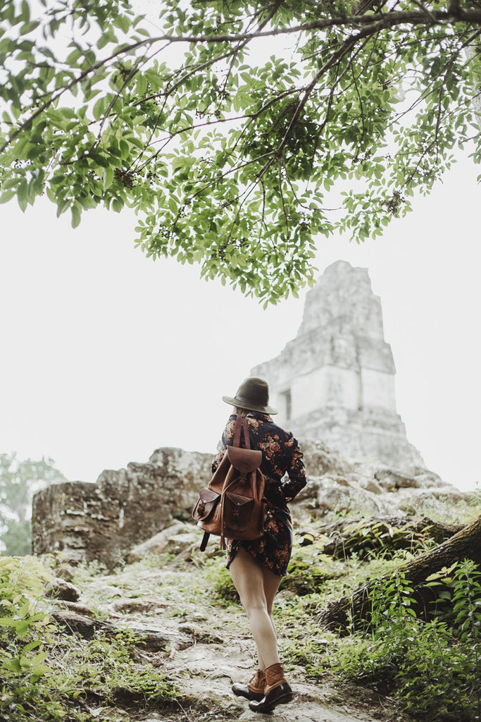 A photo of some of the ruins in Tikal National Park