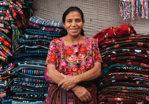 Maya Artisan, Colorful Textiles, Guatemalan Market