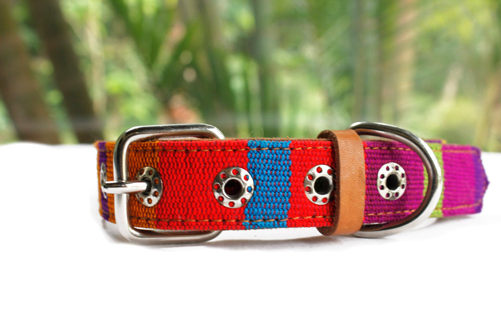ethical handmade dog collar, hiptipico, collars for a cause
