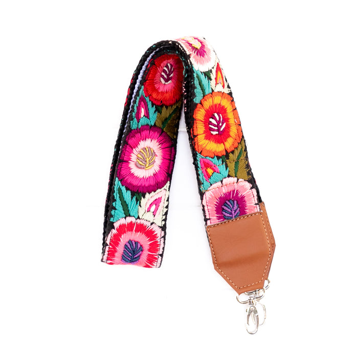 embroidered bag strap