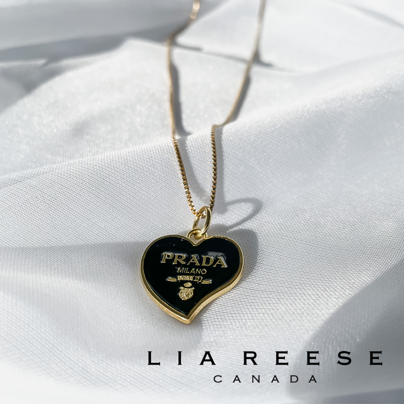 PRADA, Black Heart Necklace – Lia Reese Canada