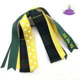 Plaid Ponytail Holder Ribbon Streamers in School Uniform Plaid - Plaid #83