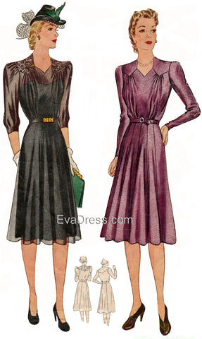 1940 Shirtwaist pattern, originally by Simplicity