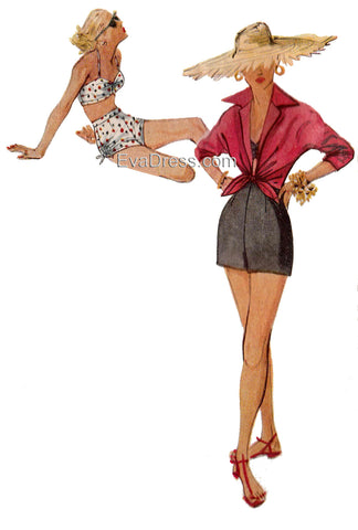 EvaDress.com 1953 Shorts, Bra, Skirt & Shirt Sp50-4310