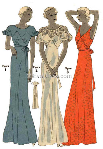 EvaDress Pattern NL30-7121, the 1933 Nightgowns