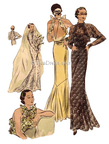 1938 - Chanel evening gown  Vintage fashion, Vintage outfits, Formal  evening wear