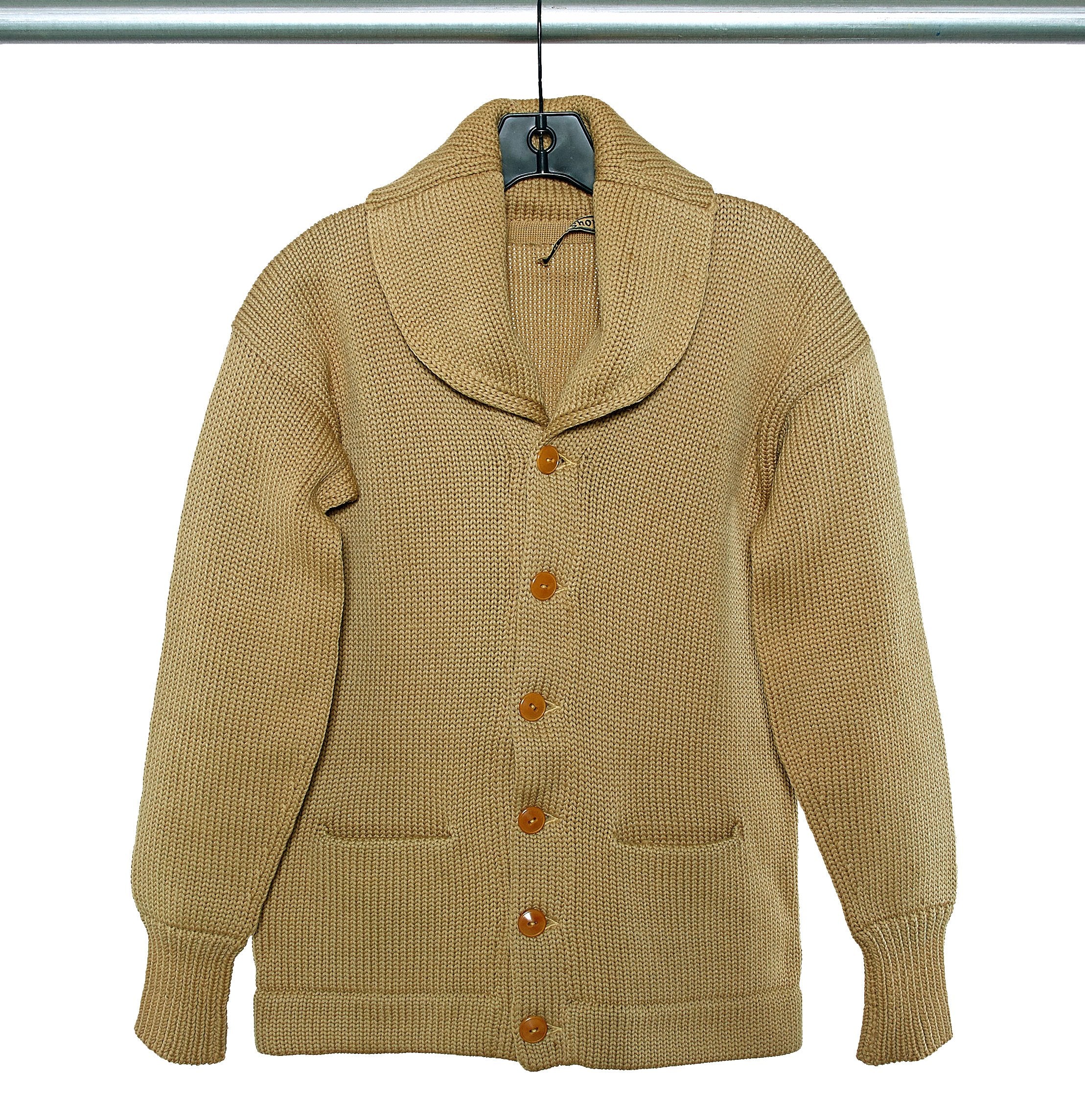 RARE Vintage 1940s NOS Men's Button Varsity Shawl Collar Sweater Cardigan -  VIA VTG VOX POP