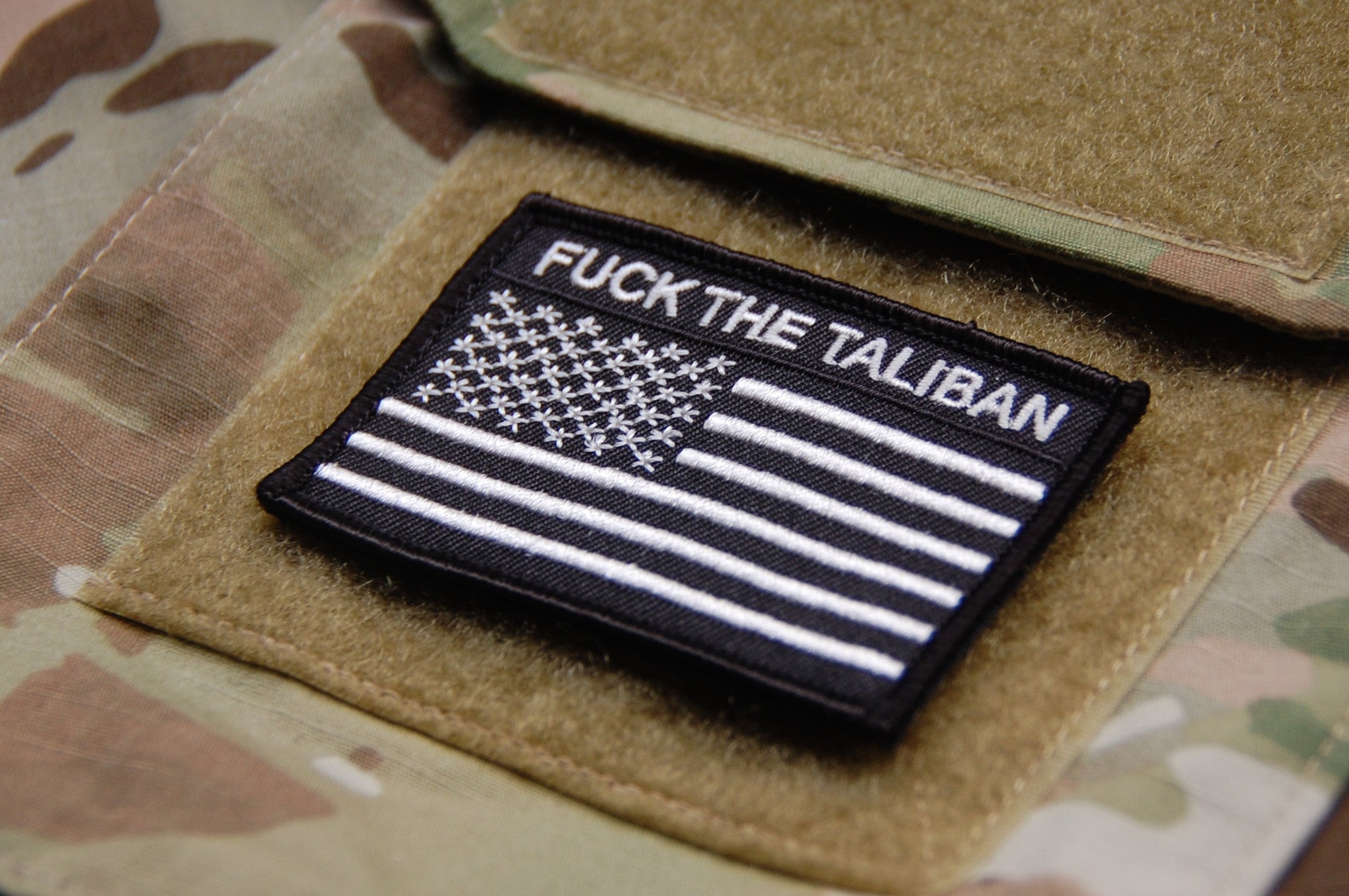 FUCK THE TALIBAN US Flag Morale Patch – BritKitUSA