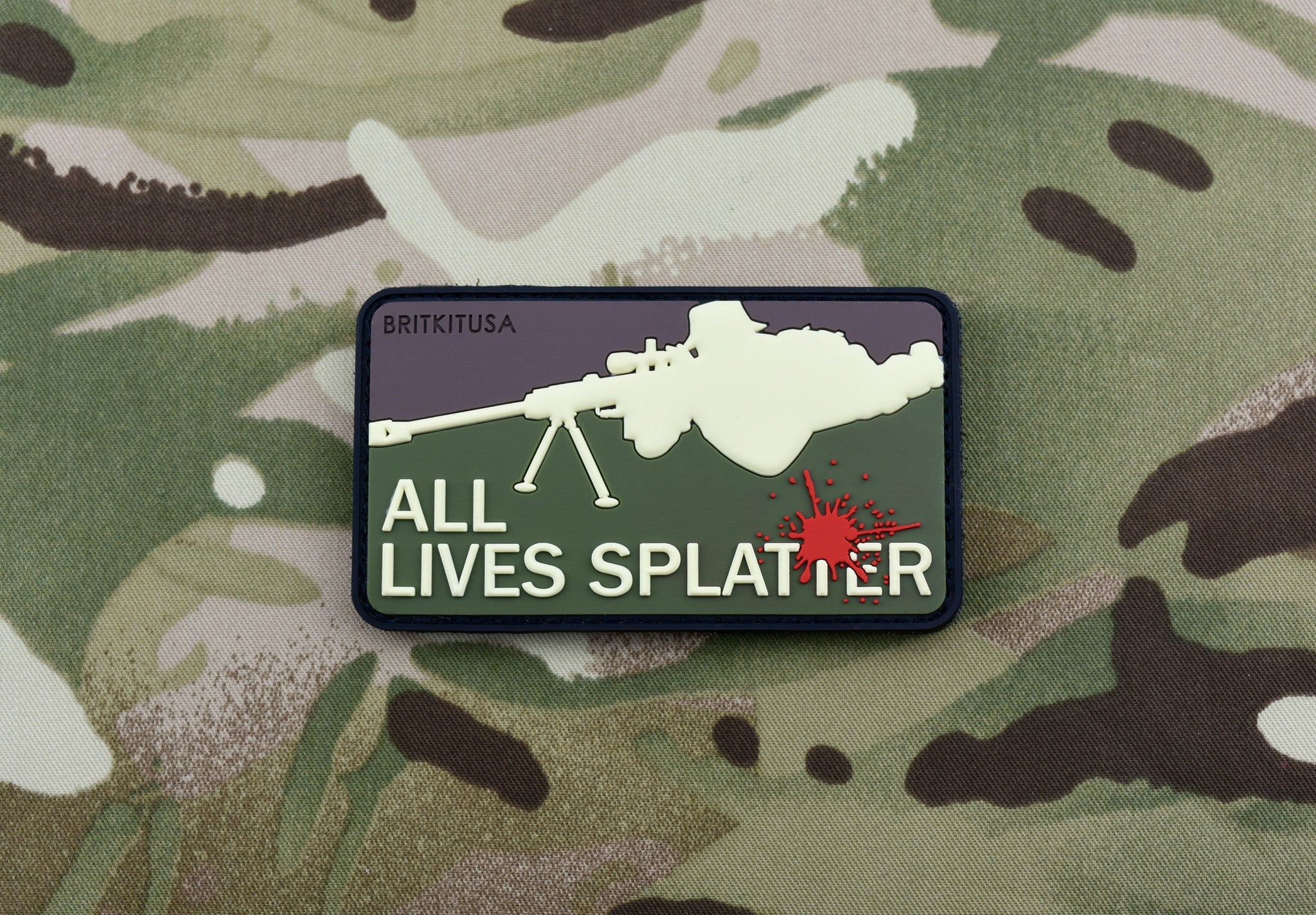 ALL LIVES SPLATTER 3D PVC Morale Patch - Multicam – BritKitUSA