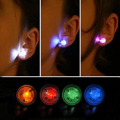 1 Pair Light Up LED Bling Earrings Ear 