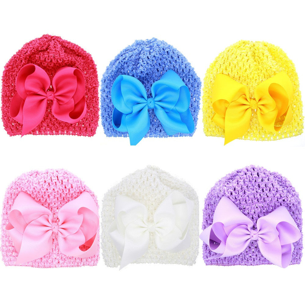 Baby Girl Crochet Hat Toddler Beanie with Bow Photography Prop Baby Sh \u2013 Etzetra