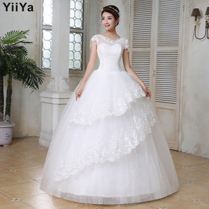 Free Shipping Wedding Dresses 2015 White Plus Size Lace Wedding