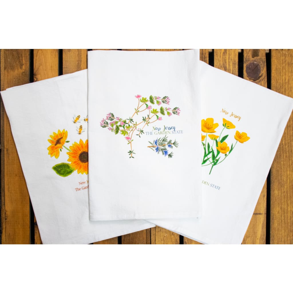 Colorful Floral Bouquet Kitchen Dish Towel, Organic Cotton Joyful Design  – SIP seriously imbibed products