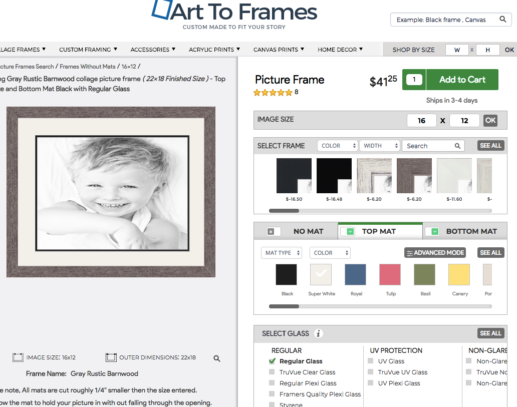 Custom Frames: Online Framing & Matting