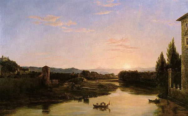 View of the Arno" landscape painting by Thomas Cole