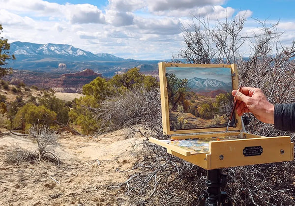 Landscape painting en plein air