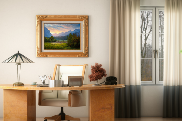 Landscape art in home décor