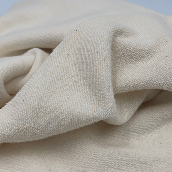 Heavyweight Organic Cotton Terry - Grown & Made in USA - Natural