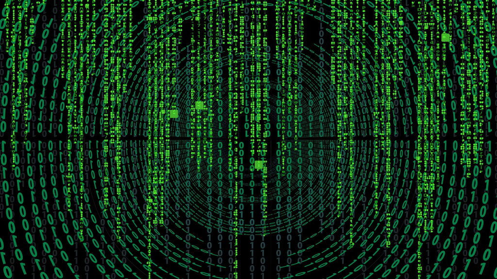 data numeric Algorithm in green numbers wiht black background