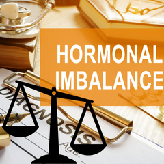 Hormonal Balance written with scale 