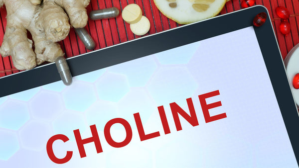 Choline spelled in red letters, as Vitacholine™ 