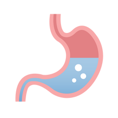 Stomach digesting graphic