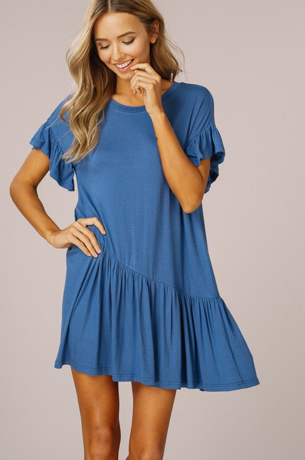 blue t shirt dress