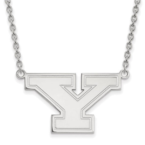 Youngstown State Penguins Large Pendant Necklace 14k White Gold