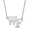 Wake Forest Demon Deacons Large Pendant Necklace 14k White Gold
