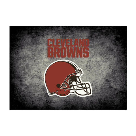 Cleveland Browns 4X6 Distressed Rug